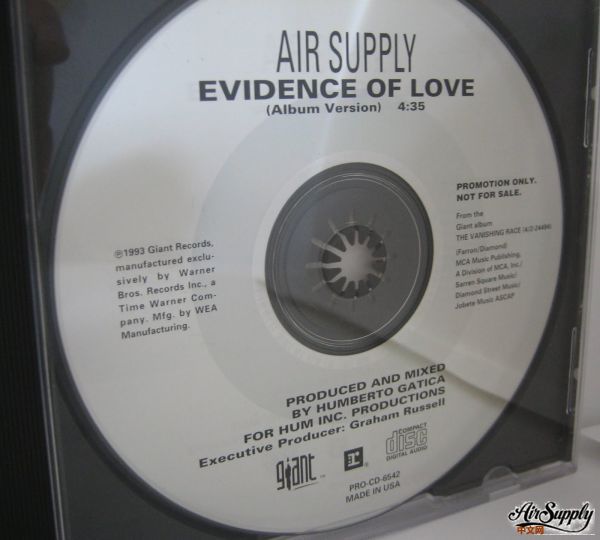 Evidence Of Love Promo CD Single US Release.JPG